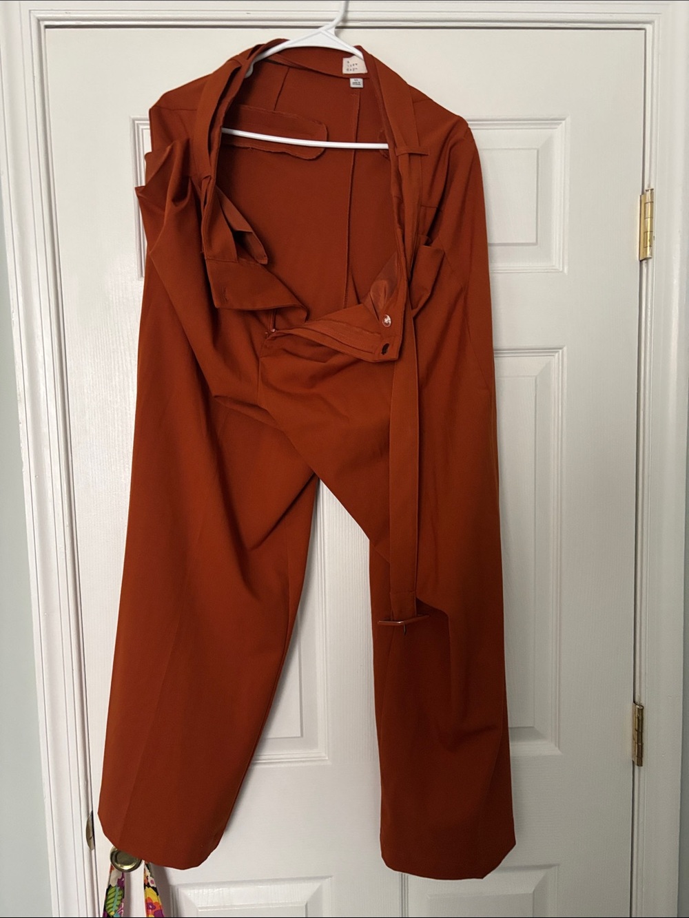 a new day Rust-Orange Wide-Leg Women's Trousers